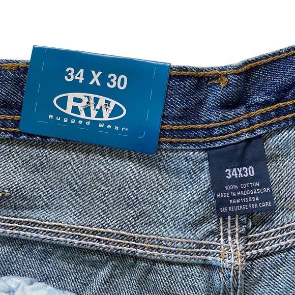 NWT RW Rugged Wear Loose Fit Carpenter Jeans Men’s Size 34 x 30 - Picture 4 of 13